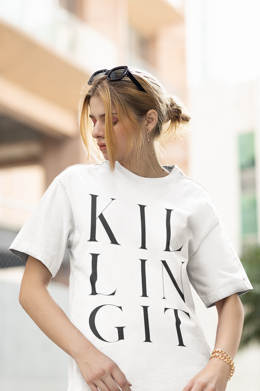 Killing It White Unisex T-Shirt For Women | Tarun Kapoor Collection