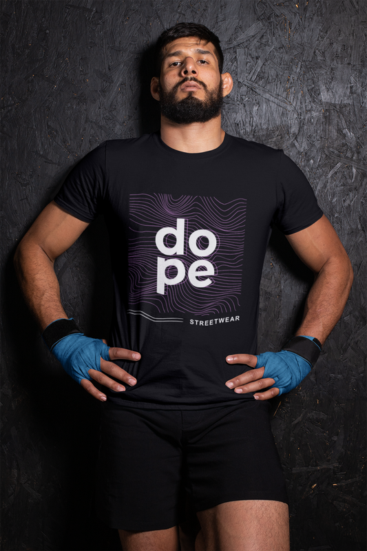 Dope Black Pure Cotton T-Shirt For Men