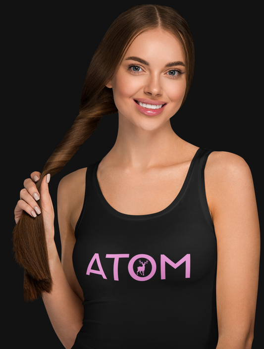 ATOM Lavender Signature Black Tank Top For Women