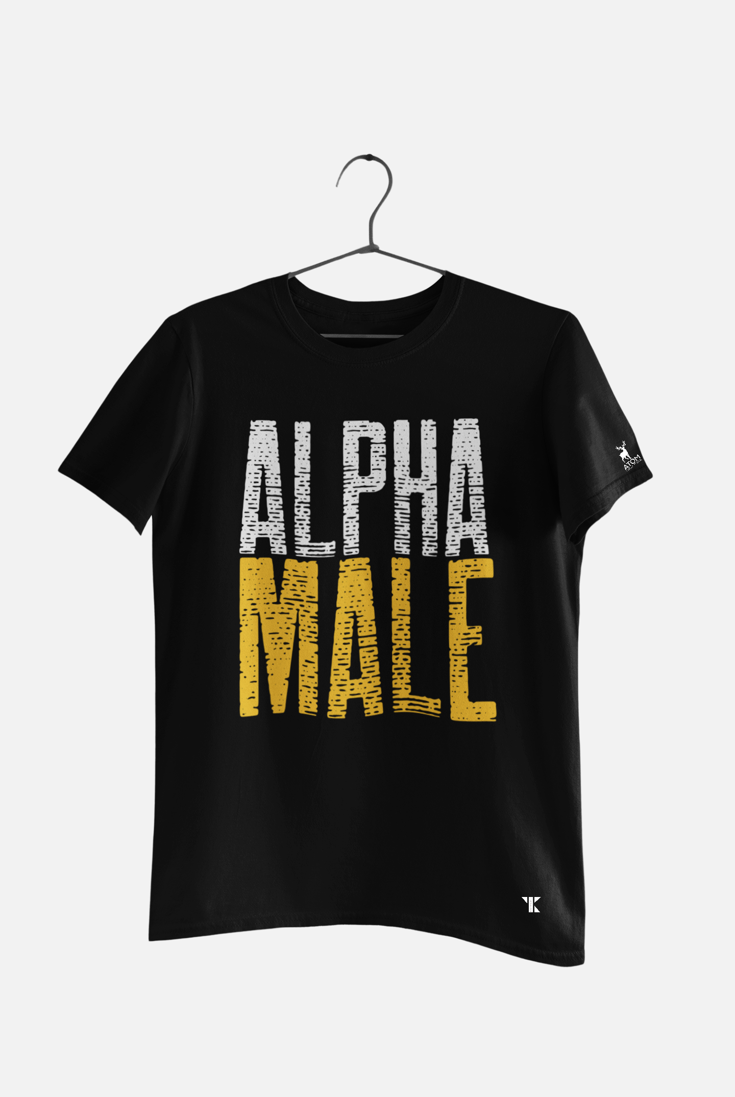 Alpha Male Black Pure Cotton T-Shirt For Men | Tarun Kapoor Collection