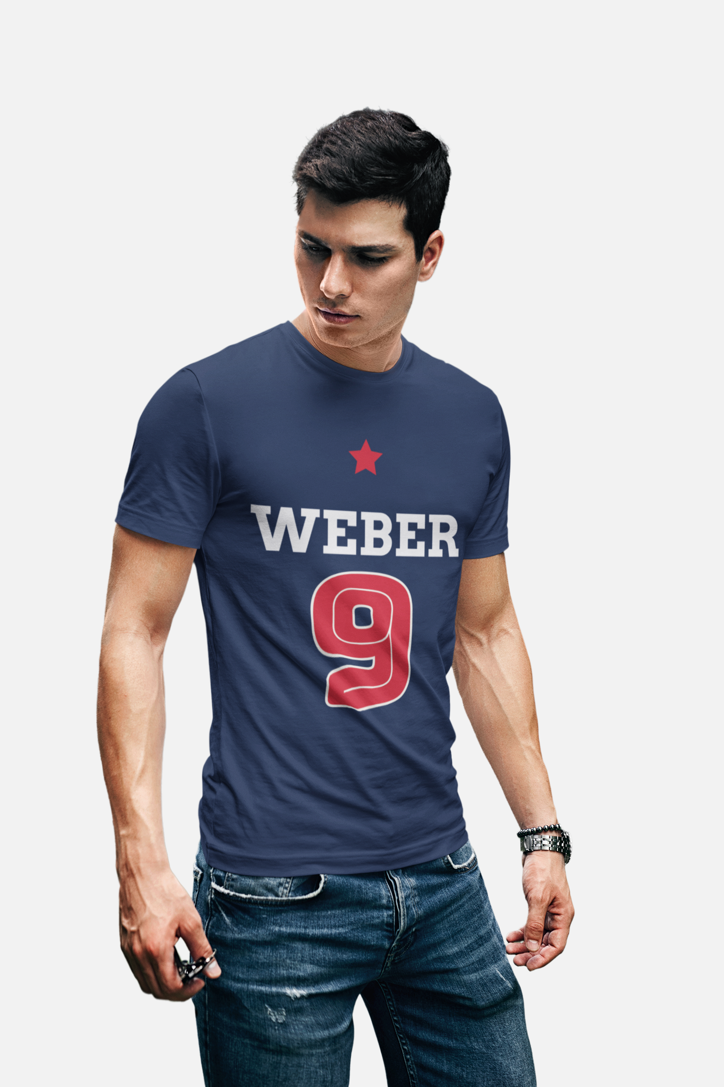 ATOM Signature Weber 9 Navy Blue T-Shirt For Men