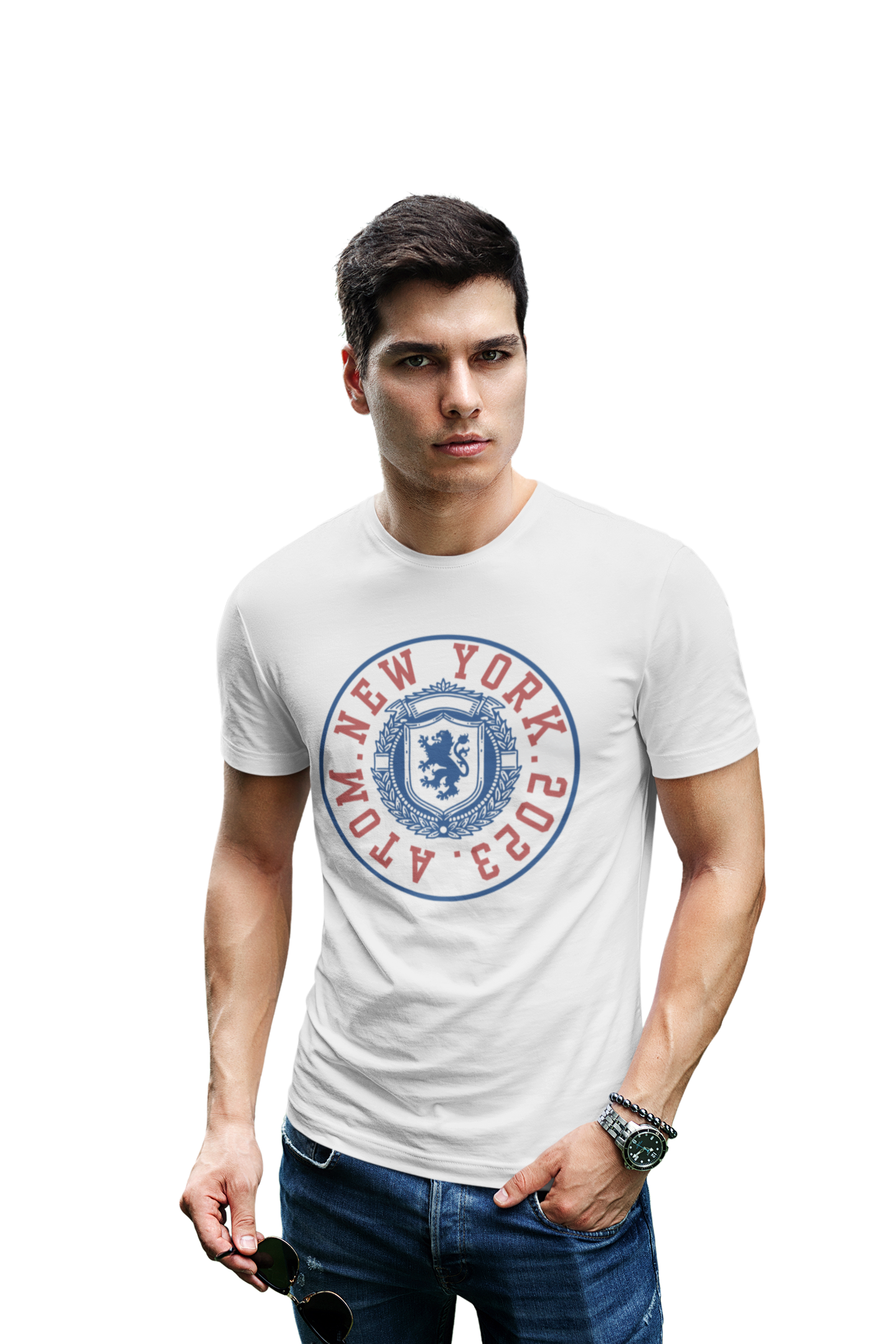 ATOM Signature New York 2023 White T-Shirt For Men
