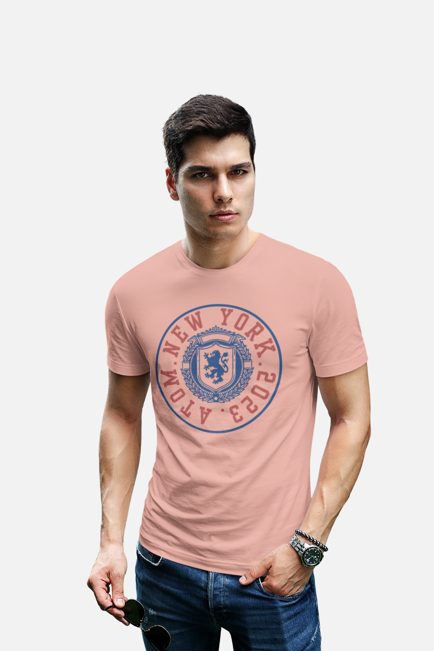 ATOM Signature New York 2023 Peach T-Shirt For Men