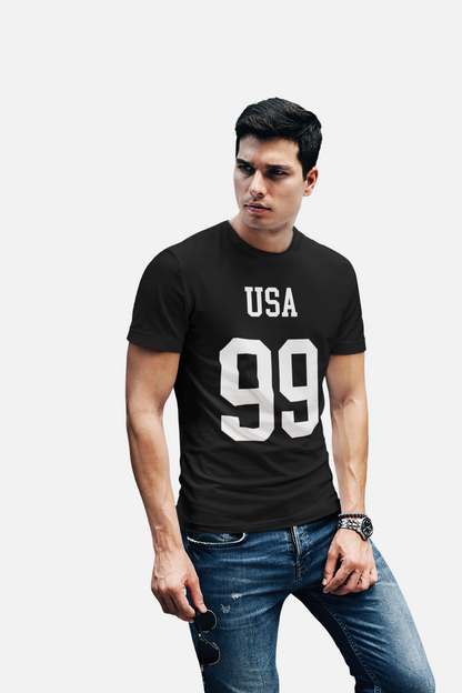 ATOM Signature USA 99 Black T-Shirt For Men
