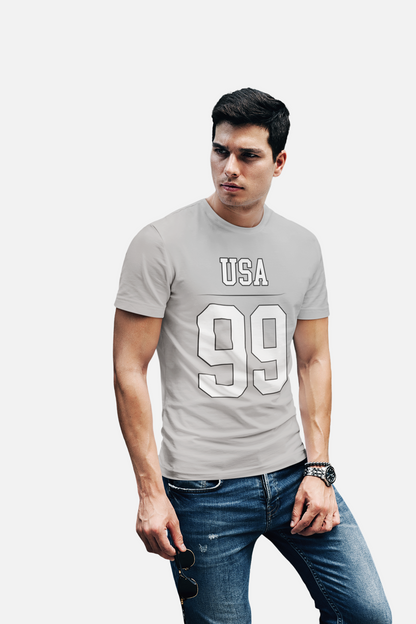 ATOM Signature USA 99 Light Grey T-Shirt For Men