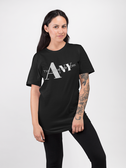 French Terry ANY Black Unisex Oversize T-Shirt