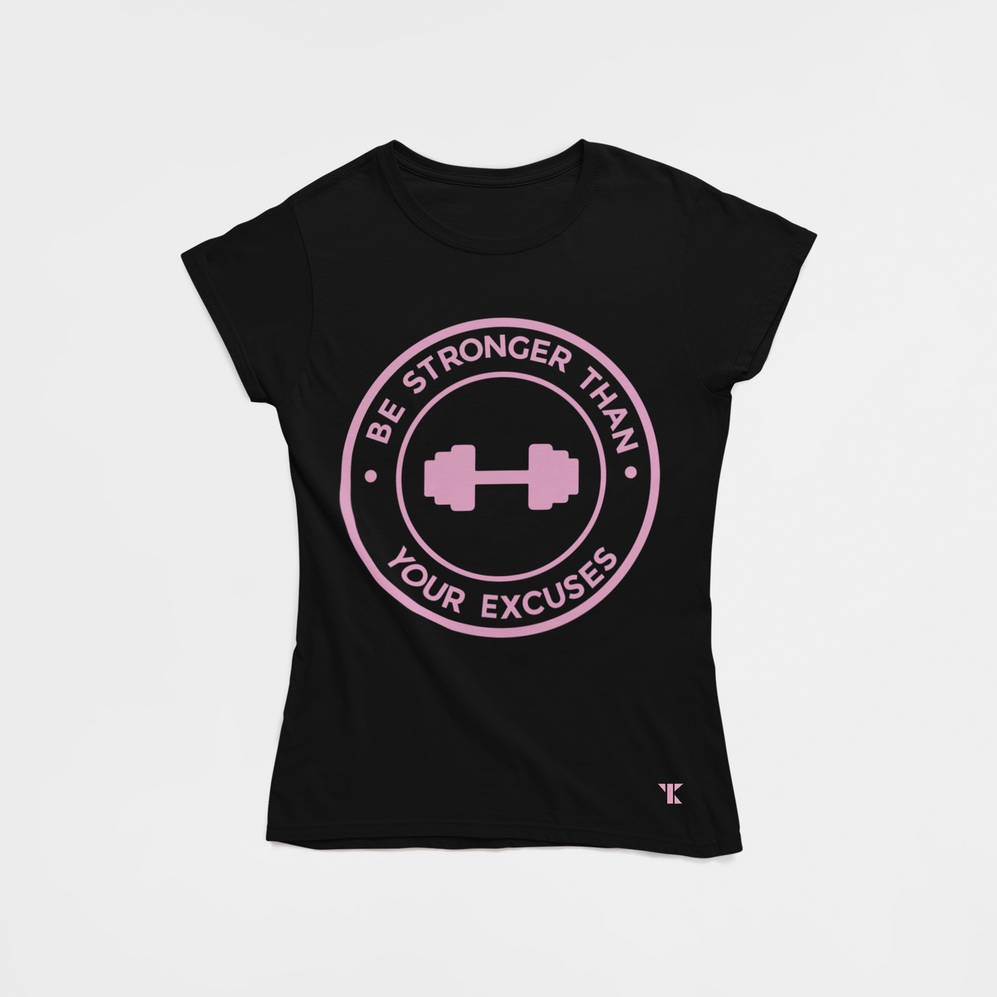 Be Stronger Than Your Excuses Black T-Shirt For Women | Tarun Kapoor Collection