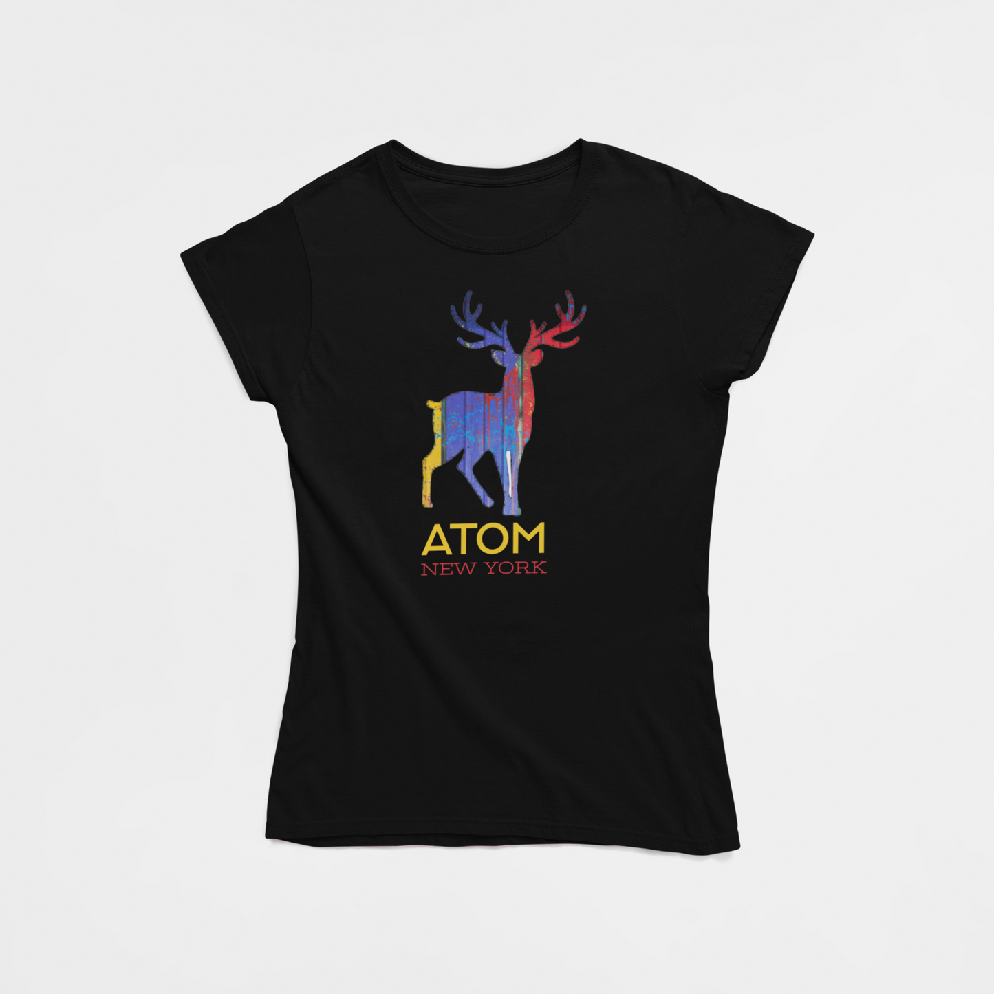 ATOM Signature Graffiti Black T-Shirt For Women
