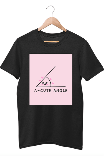 A-Cute Angle Black T-Shirt - ATOM