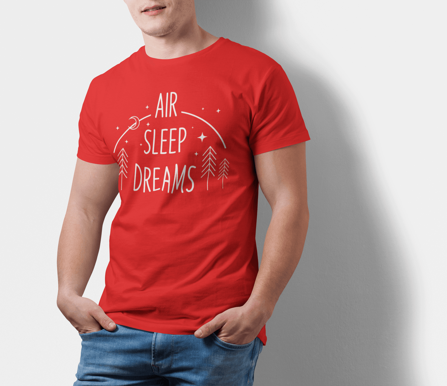 Air Sleep Dreams Red T-Shirt For Men - ATOM