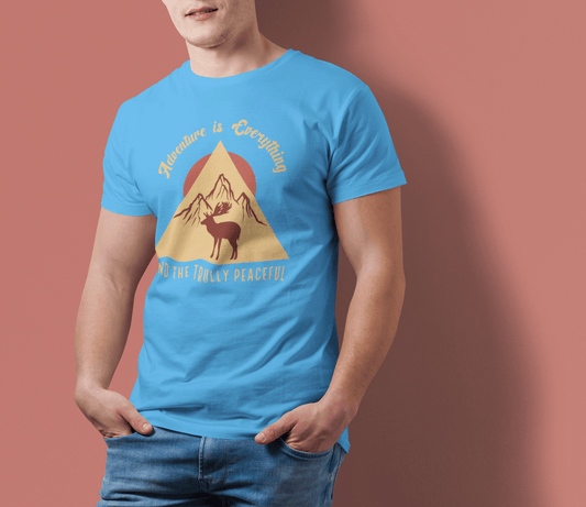 Adventure Is Everything Sky Blue T-Shirt For Men - ATOM