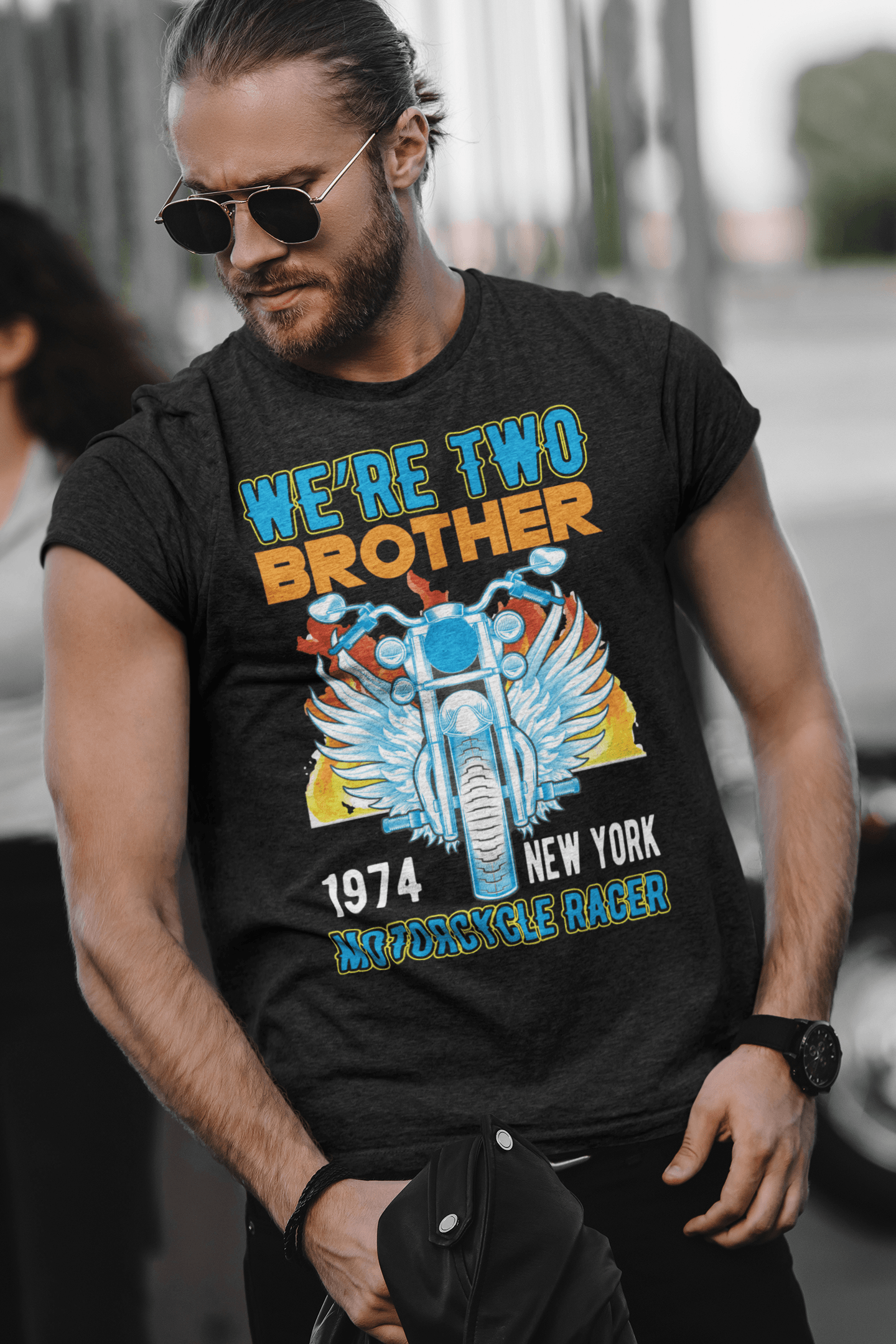 We Are Two Brothers Black T-Shirt For Men - ATOM