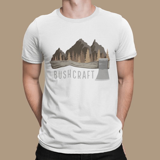 Bushcraft White T-Shirt For Men - ATOM