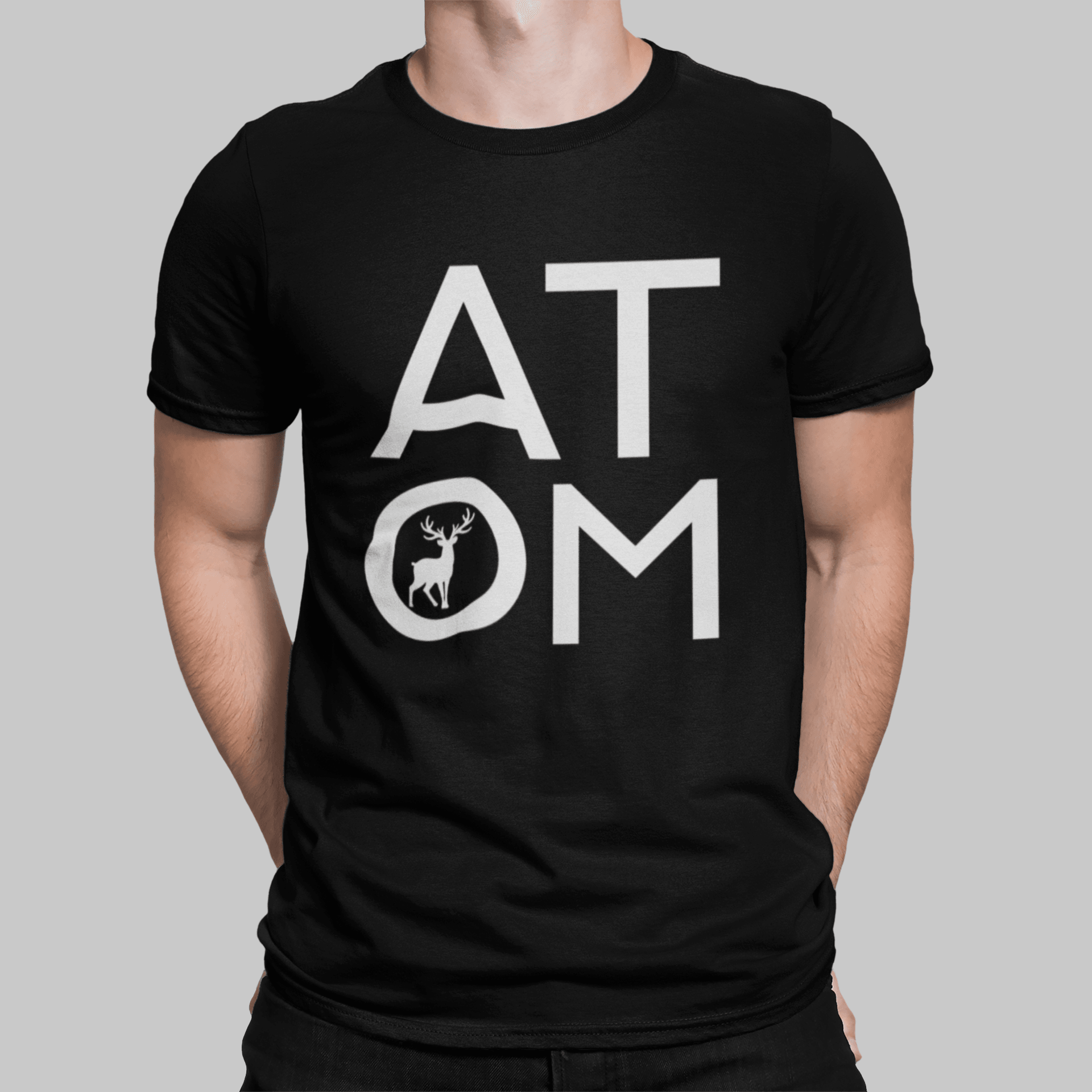 ATOM Signature Icon Black T-Shirt For Men - ATOM