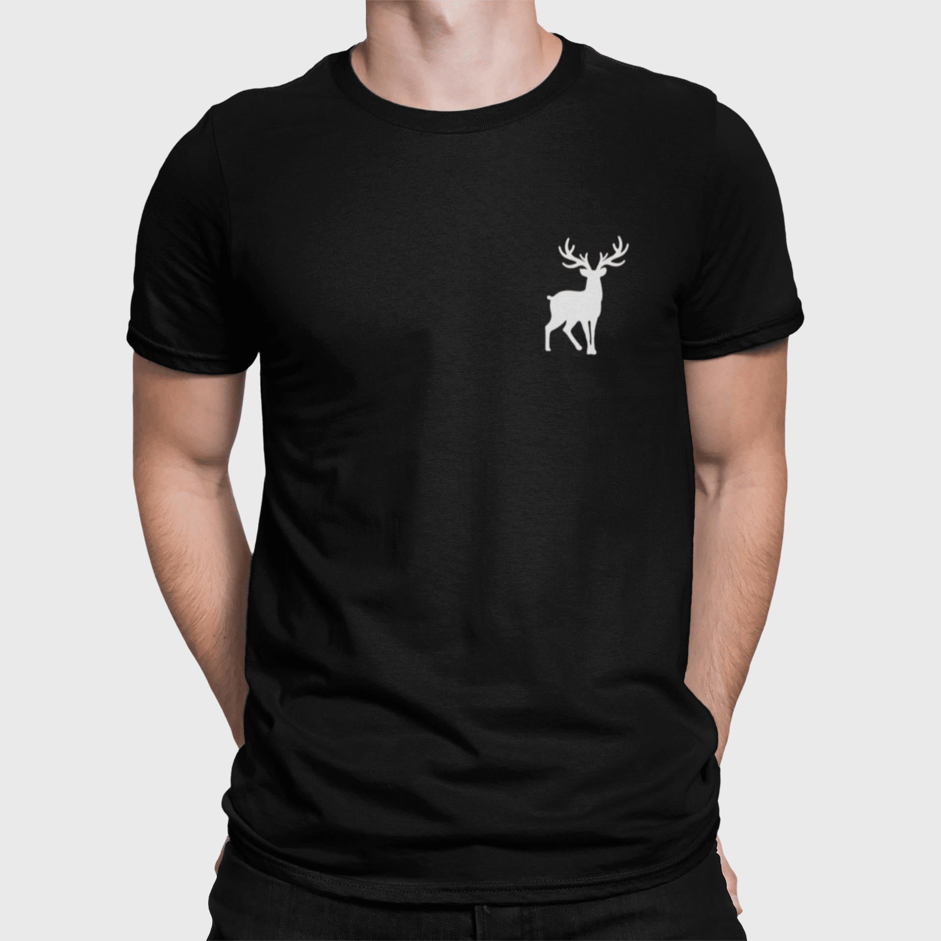 Plain Black T-Shirt For Men - ATOM