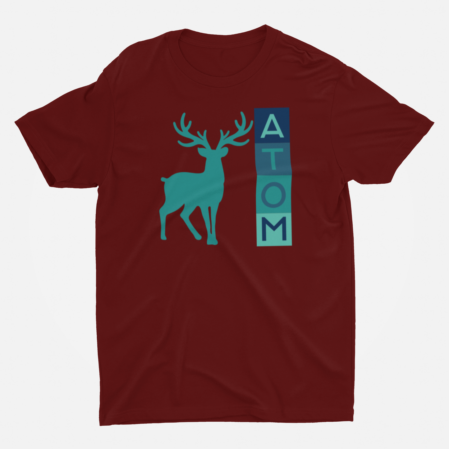 ATOM Signature Vertical Box Design Round Neck T-Shirt for Men.