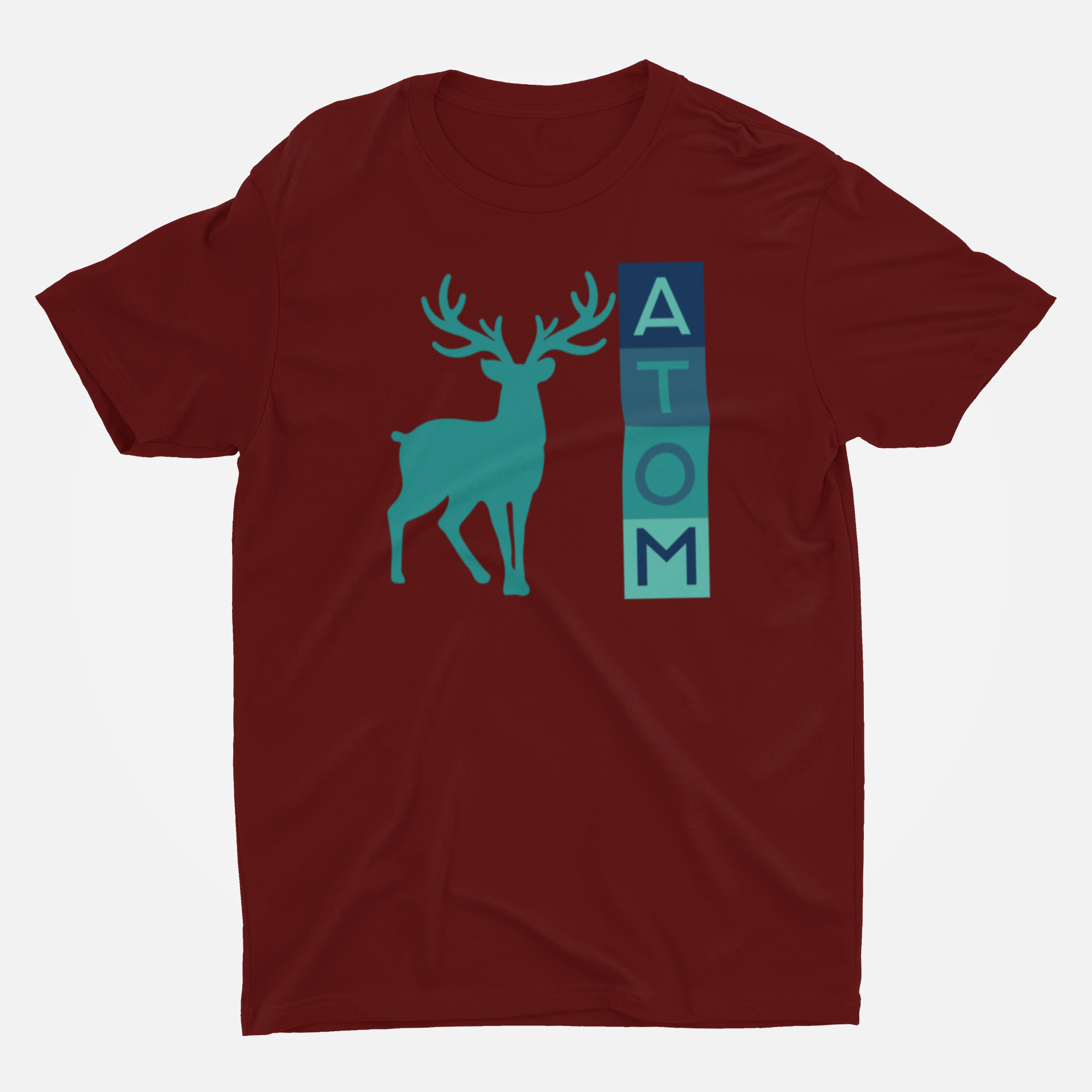 ATOM Signature Vertical Box Design Round Neck T-Shirt for Men.