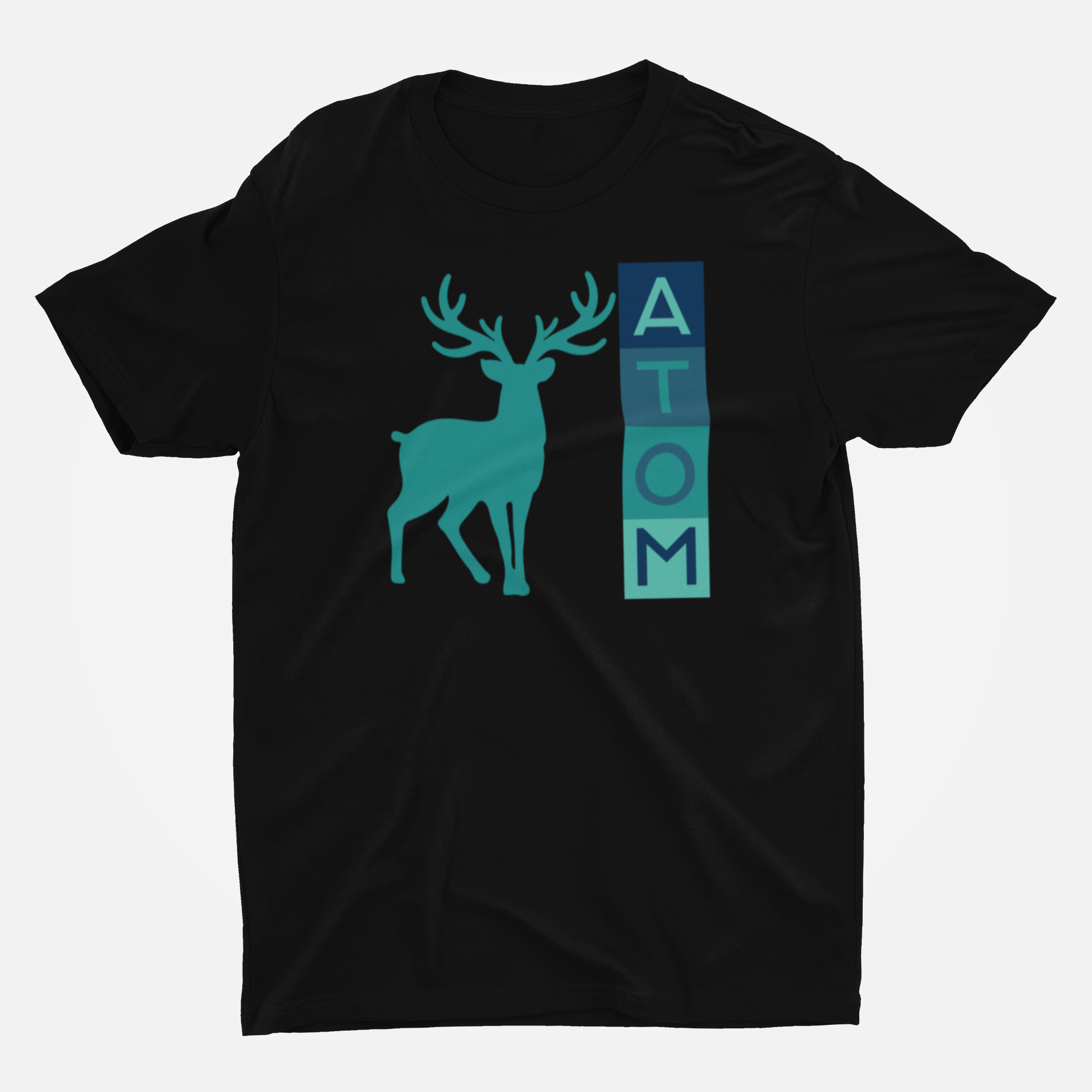 ATOM Signature Vertical Box Design Round Neck T-Shirt for Men.