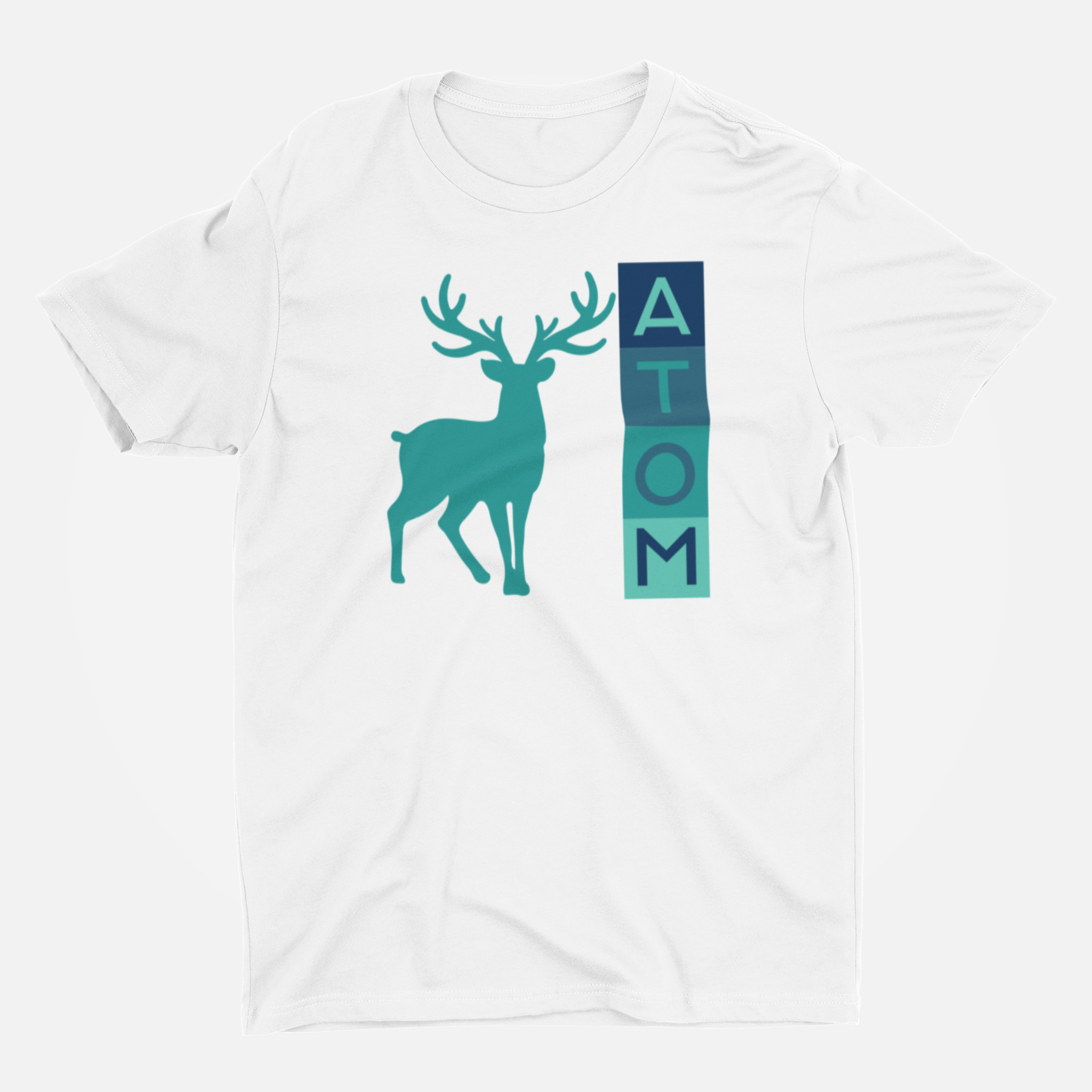 ATOM Signature Vertical Box Design Round Neck T-Shirt for Men.