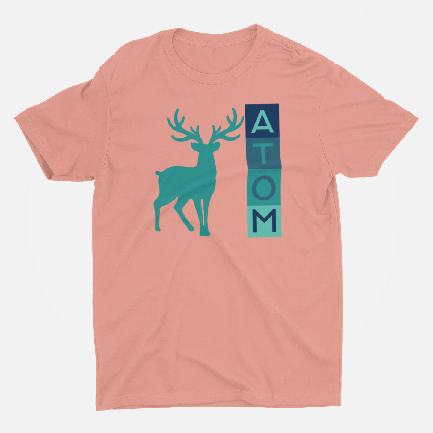ATOM Signature Vertical Box Design Round Neck T-Shirt for Men.