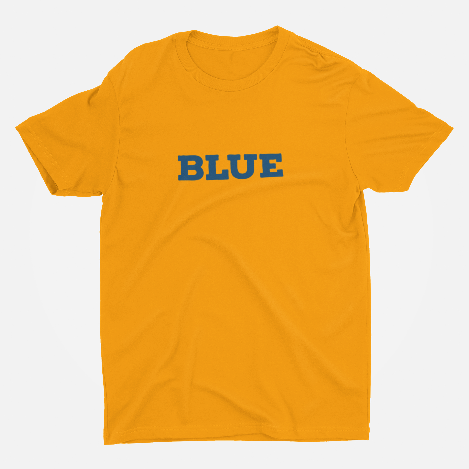 ATOM Basic Colour Splash Mustard Yellow Round Neck T-Shirt for Men.