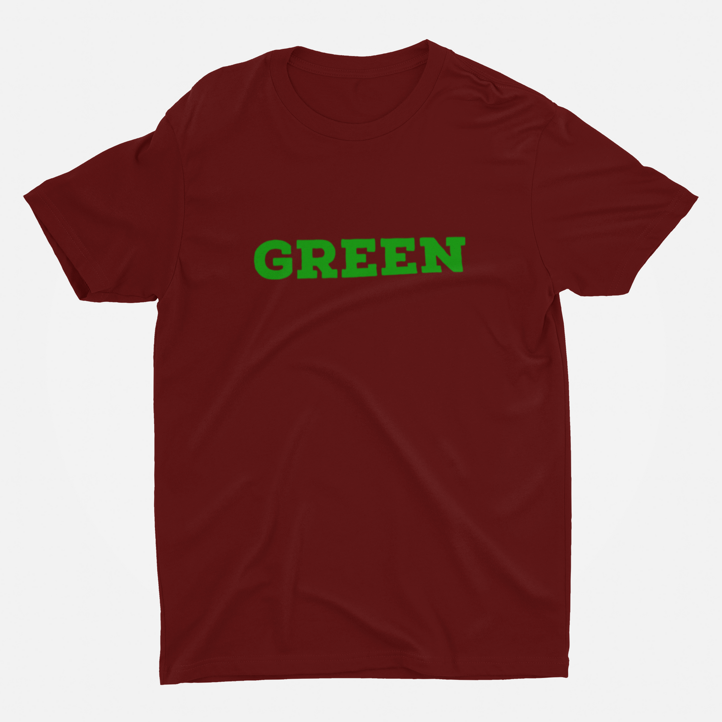 ATOM Basic Colour Splash Maroon Round Neck T-Shirt for Men.