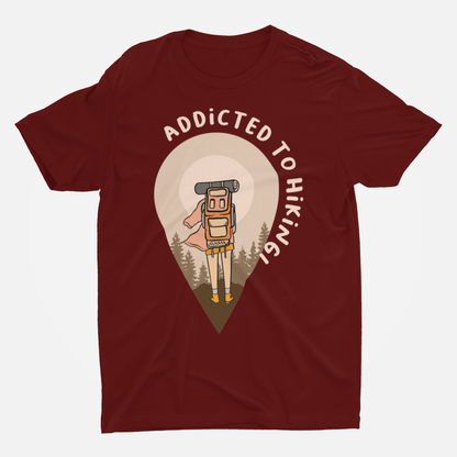 Addicted To Hiking Marron T-Shirt For Men - ATOM