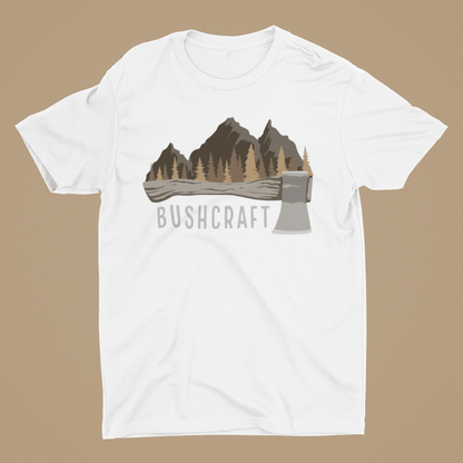 Bushcraft White T-Shirt For Men - ATOM