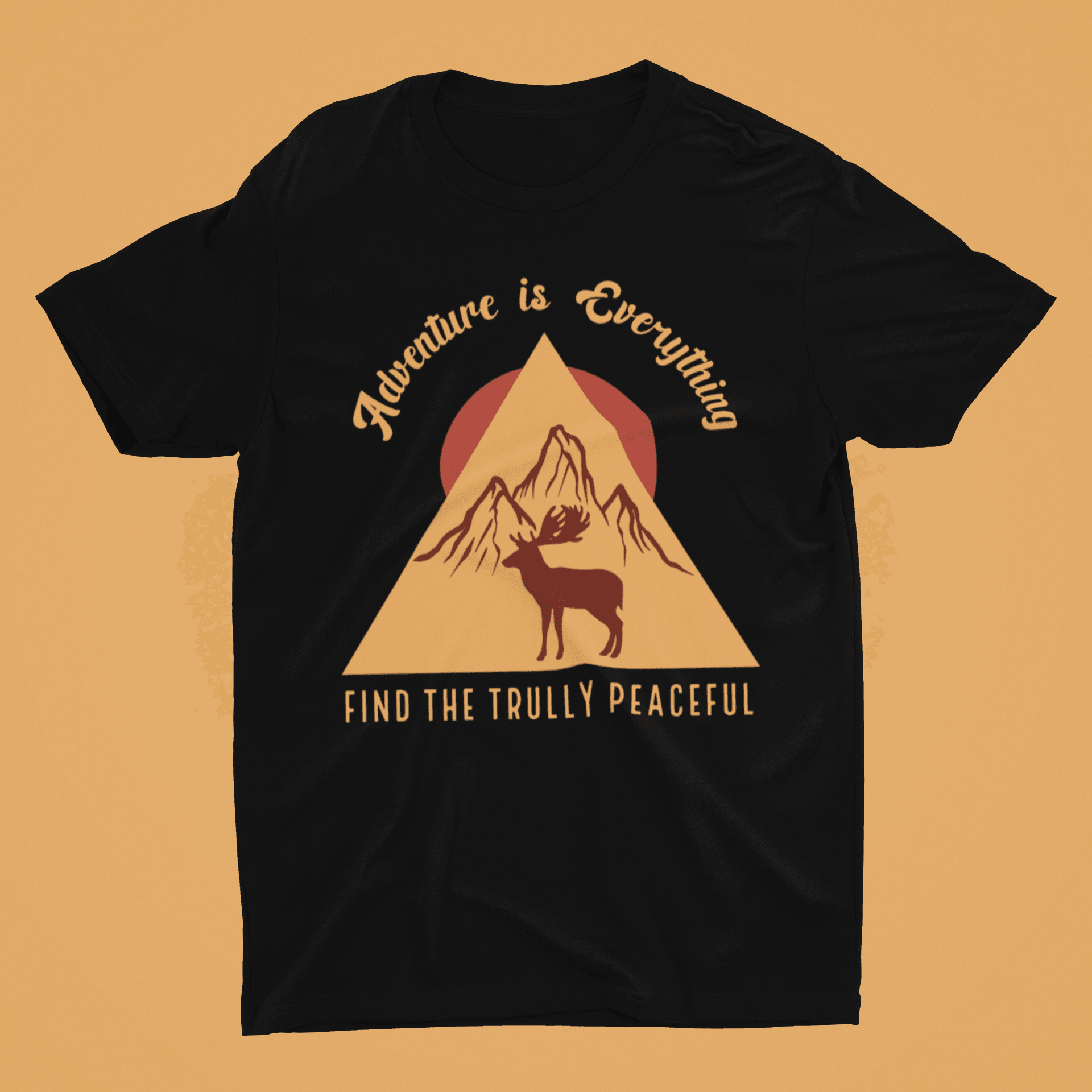 Adventure Is Everything Black T-Shirt For Men - ATOM