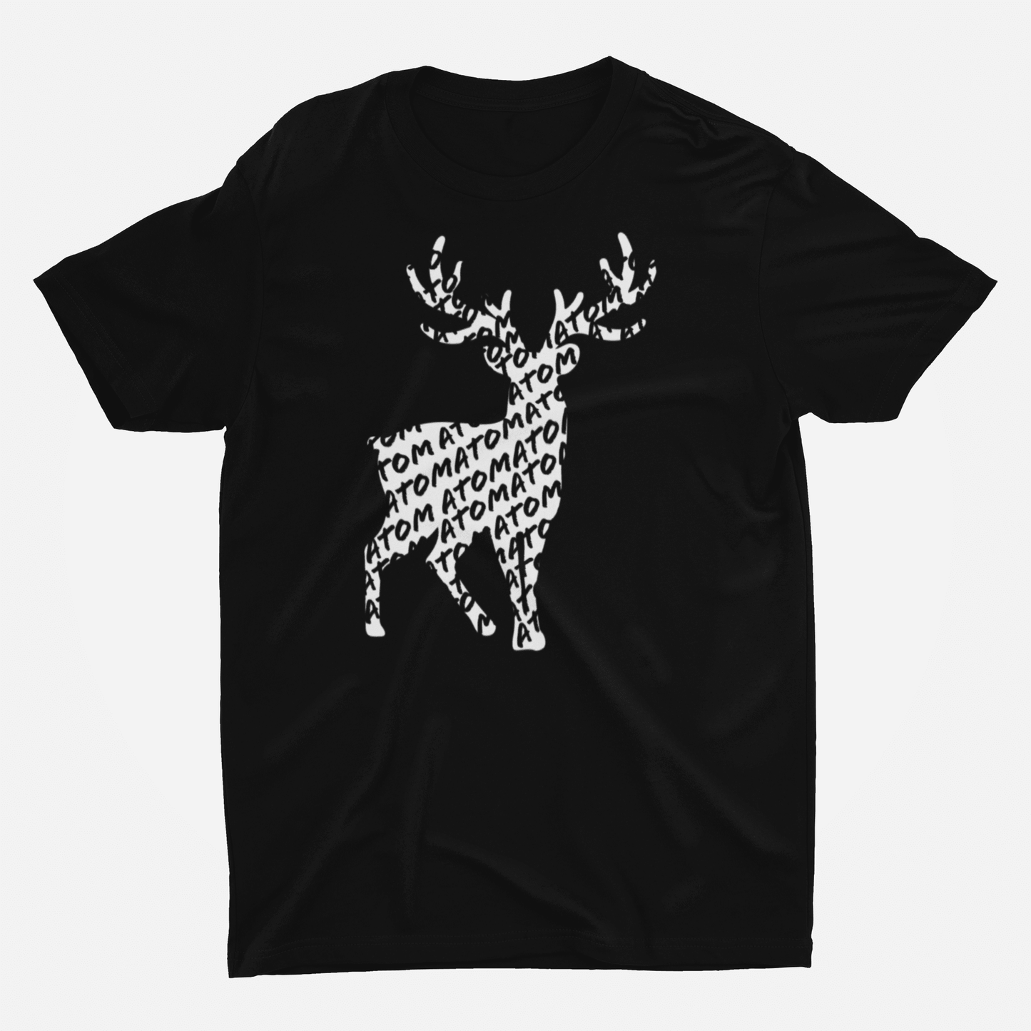 ATOM Signature Deer Black T-Shirt For Men - ATOM