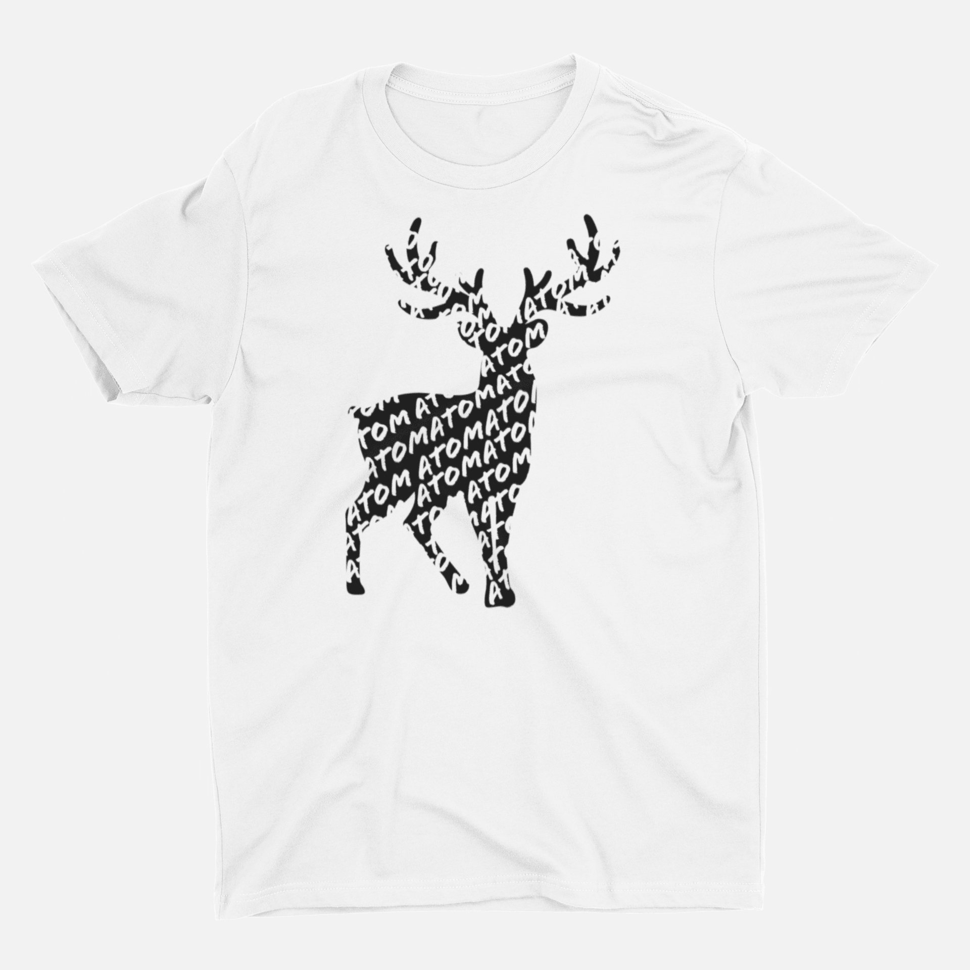 ATOM Signature Deer White T-Shirt For Men - ATOM