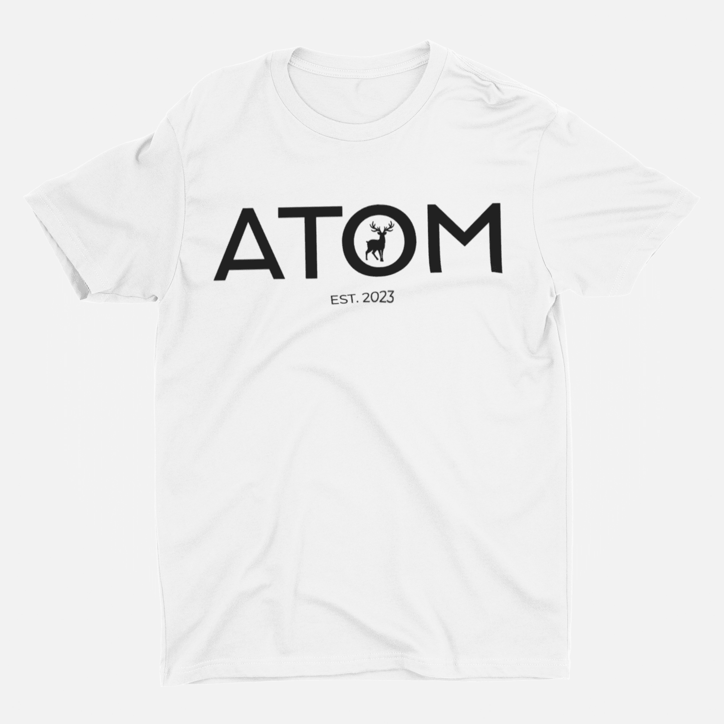 ATOM Signature Flat Icon White T-Shirt For Men - ATOM