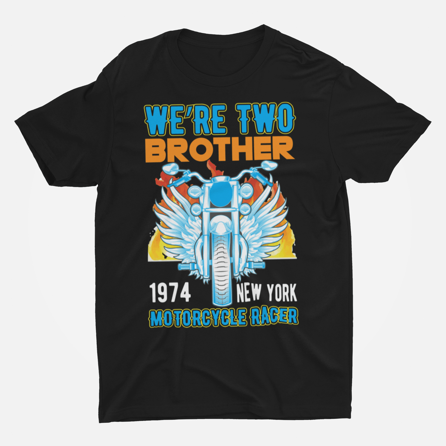 We Are Two Brothers Black T-Shirt For Men - ATOM