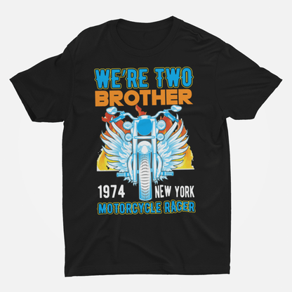 We Are Two Brothers Black T-Shirt For Men - ATOM