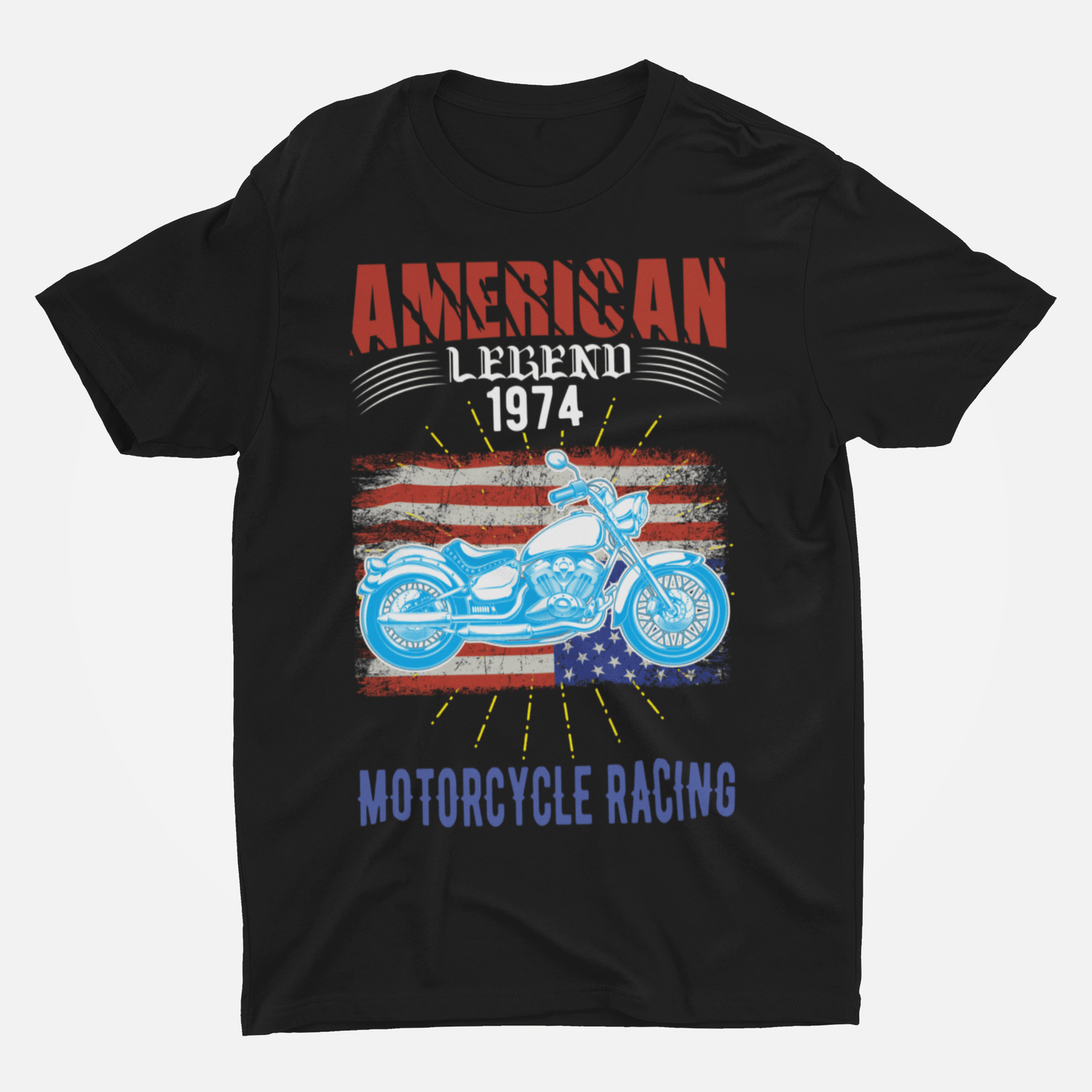 American Legend Black T-Shirt For Men - ATOM