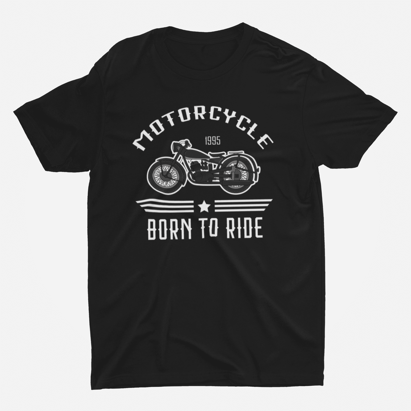 Born To Ride Black T-Shirt For Men - ATOM