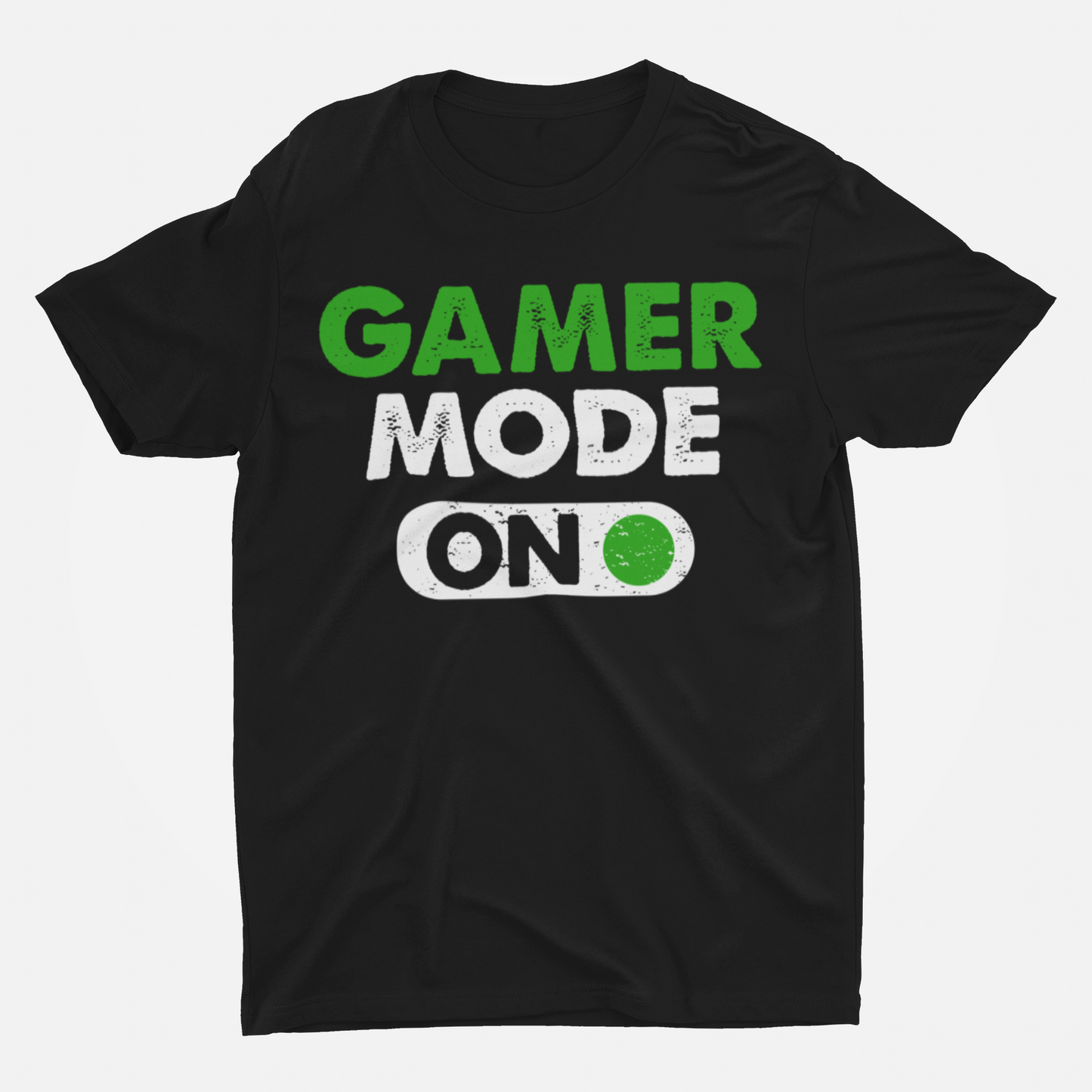 Gamer Mode On Black Round Neck T-Shirt for Men