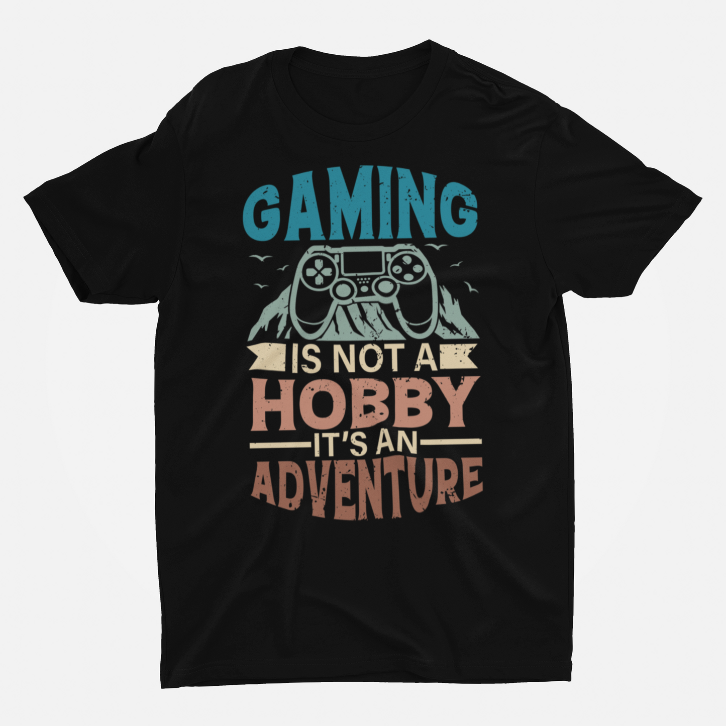 Gaming Is Not A Hobby Black Round Neck T-Shirt for Men