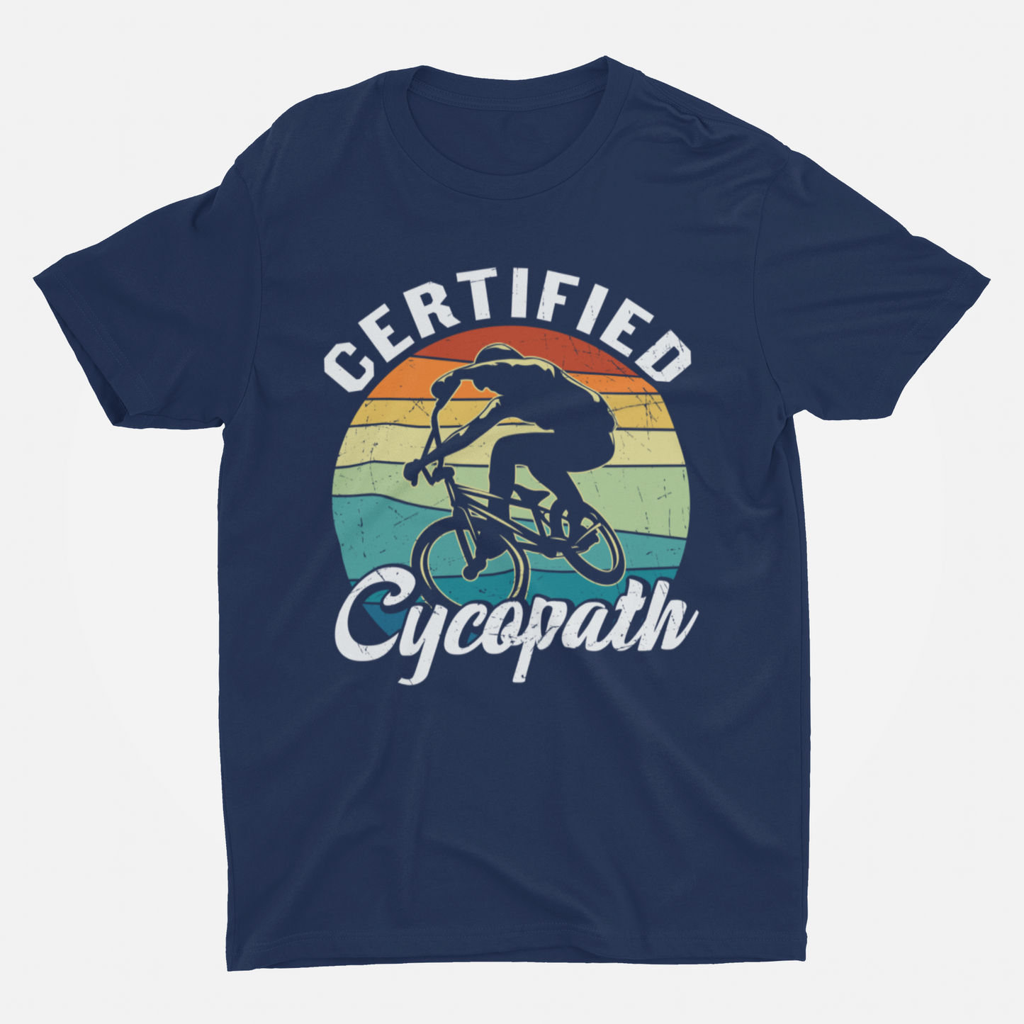 Certified Cycopath Black Round Neck T-Shirt for Men