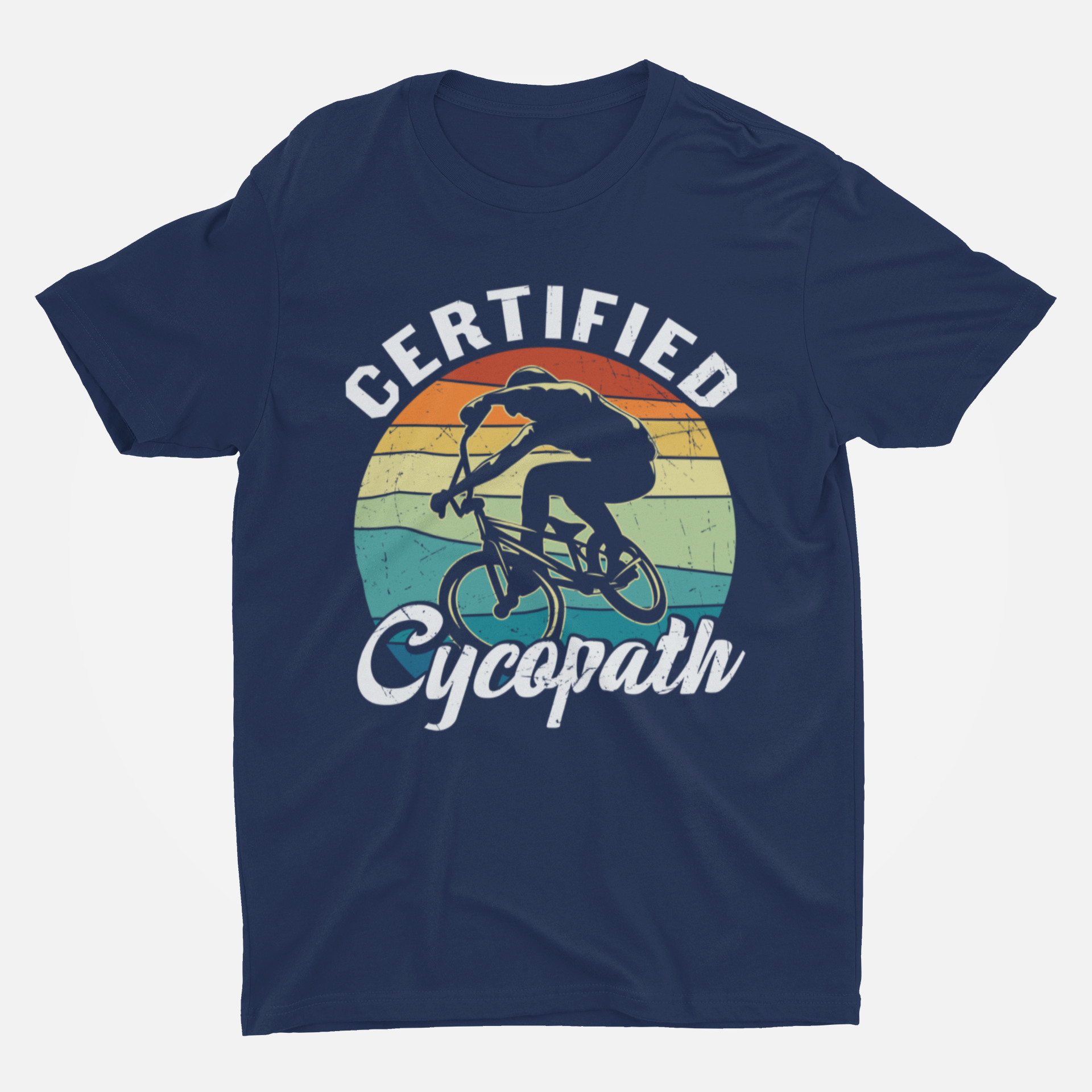 Certified Cycopath Black Round Neck T-Shirt for Men