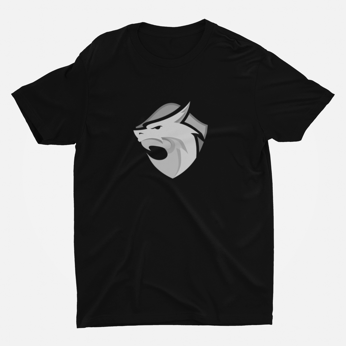 Wild Animal Black Round Neck T-Shirt for Men