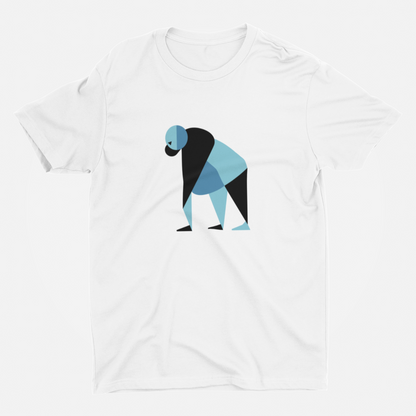 Weird Animal White Round Neck T-Shirt for Men