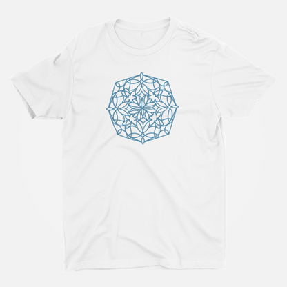 Kaleidoscope White Round Neck T-Shirt for Men