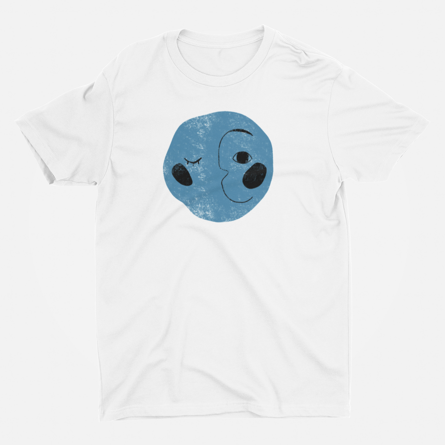 Meditation White Round Neck T-Shirt for Men. 