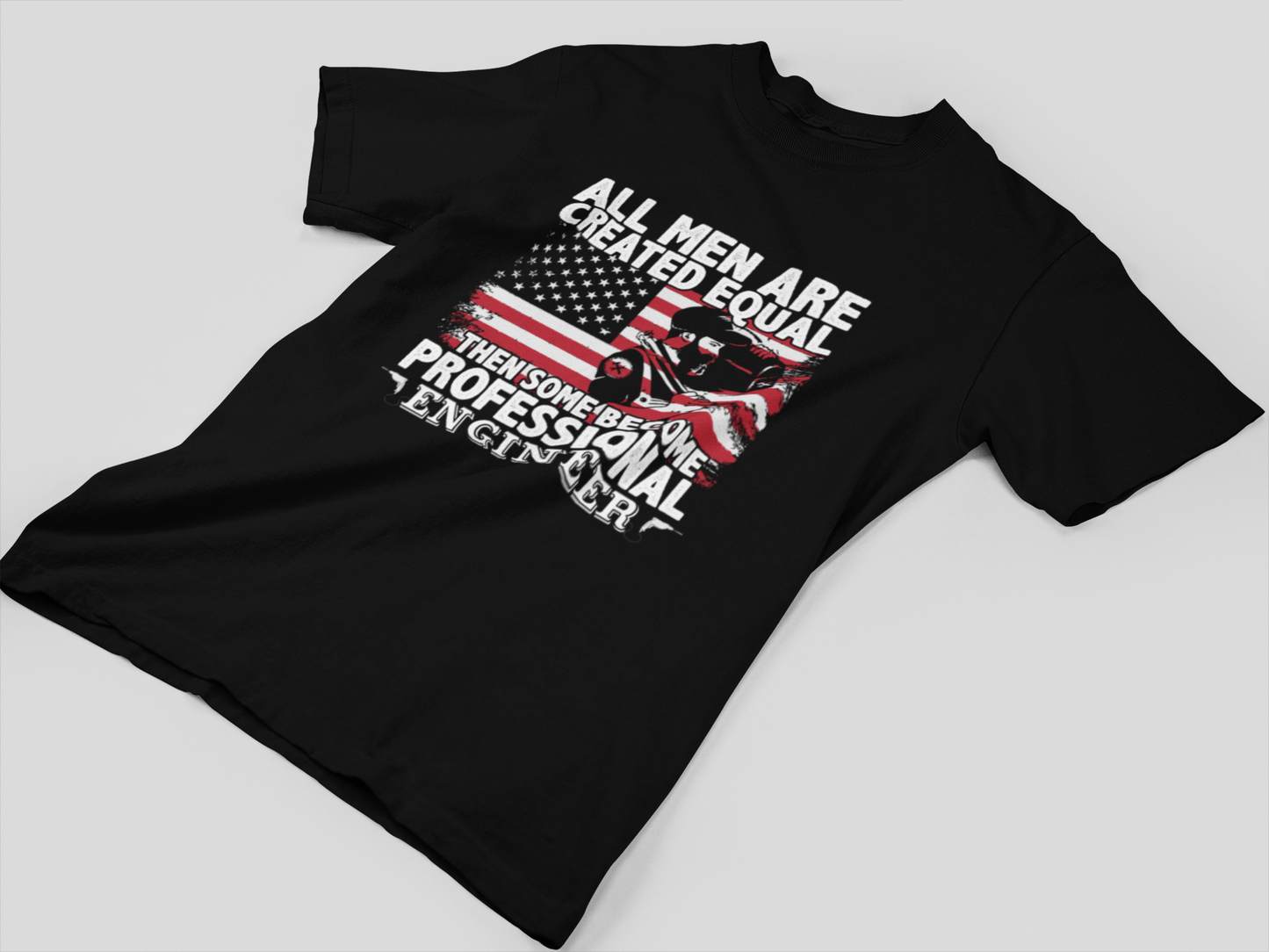All Men Are Created Equal Black Oversized T-Shirt For Men