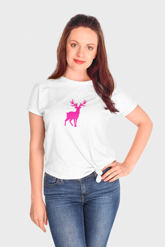 Minimalistic ATOM Signature White T-Shirt For Women