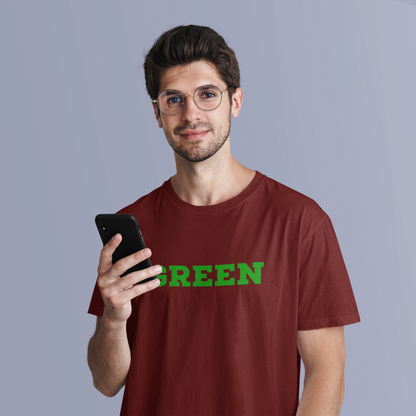 ATOM Basic Colour Splash Maroon Round Neck T-Shirt for Men.