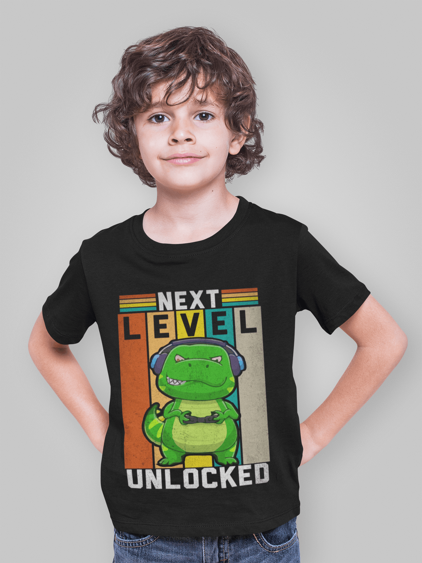 Next Level Black T-Shirt For Boys - ATOM