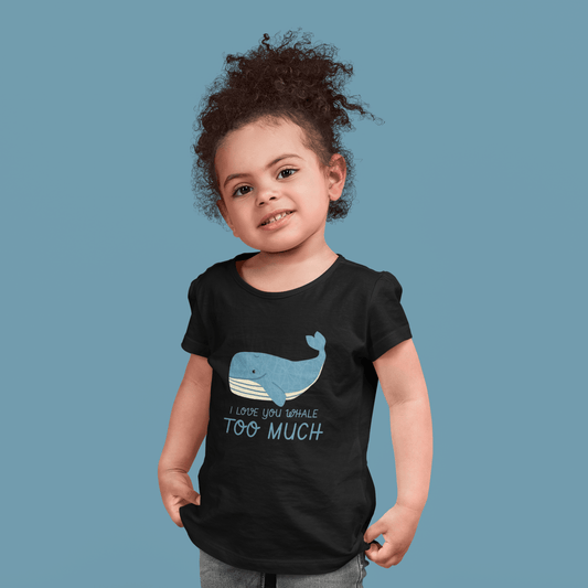 I Love You Whale Too Much Black T-Shirt - ATOM