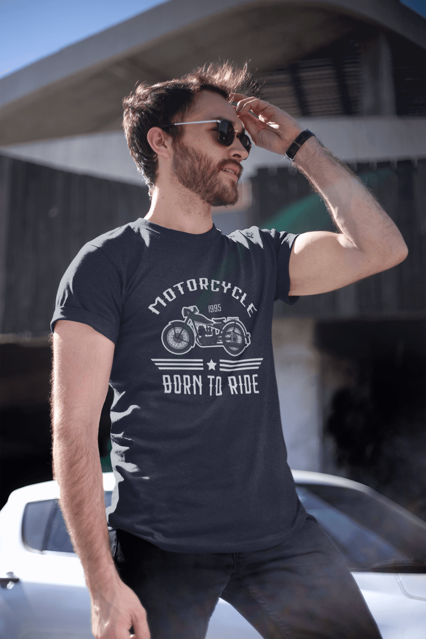 Born To Ride Black T-Shirt For Men - ATOM
